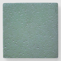 Water Droplets on a Green Background