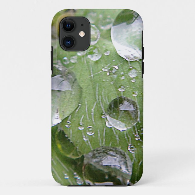 Water droplets on a green leaf Case-Mate iPhone case (Back)