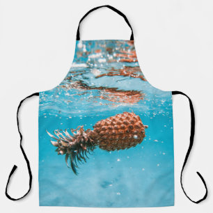Water droplets on brown plant apron