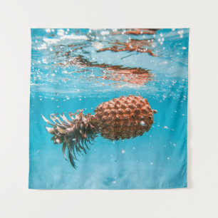 Water droplets on brown plant tapestry