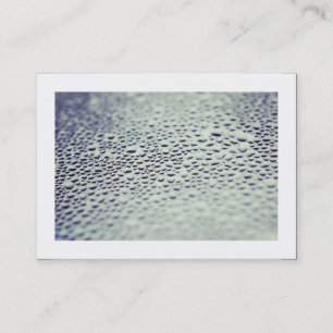 Water Droplets on Glass 01 (Bordered) Business Card