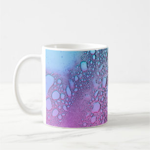 Water droplets on glass panel coffee mug