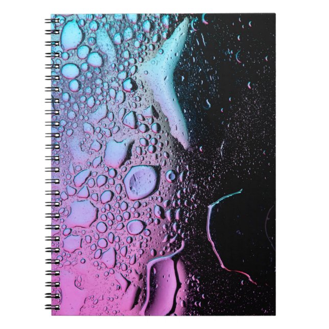Water droplets on glass panel notebook (Front)