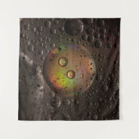 Water droplets on glass panel
