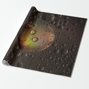 Water droplets on glass panel wrapping paper