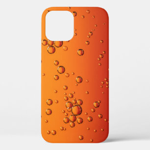 Water droplets on orange surface iPhone 12 case