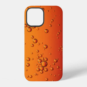Water droplets on orange surface iPhone 12 case