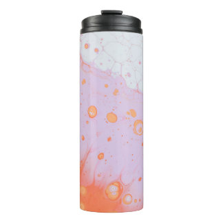 WATER DROPLETS ON RED SURFACE THERMAL TUMBLER