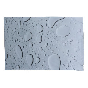 Water Droplets Patterns Grey Grey Abstract Artsy Pillowcase