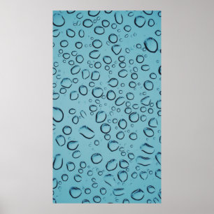 Water droplets poster