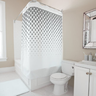 Water Droplets Shower Curtain