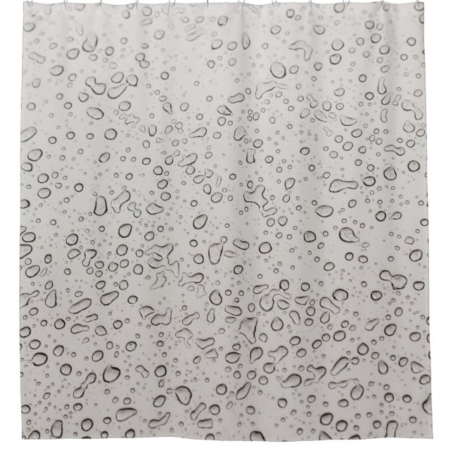 Water droplets shower curtain (Front)