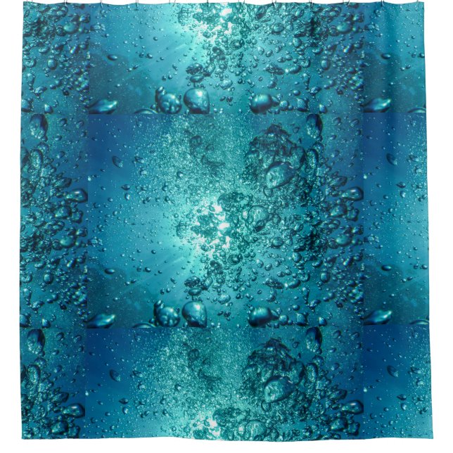 Water droplets shower curtain (Front)