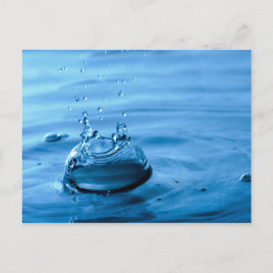 Water Droplets Splash Abstract Background Postcard