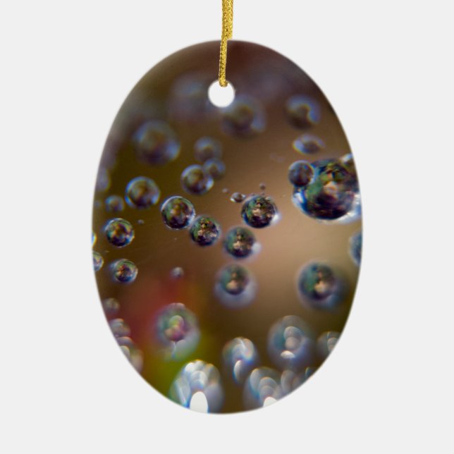 Water Droplets-Water in Motion Ceramic Ornament (Front)