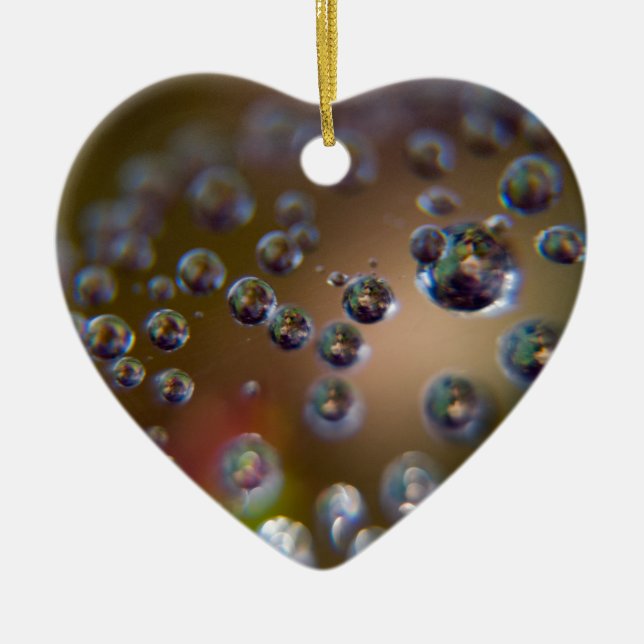 Water Droplets-Water in Motion Ceramic Tree Decoration (Front)