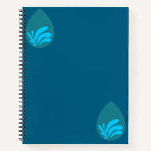 Water drops abstract notebook