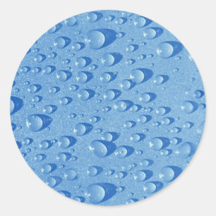Water drops classic round sticker
