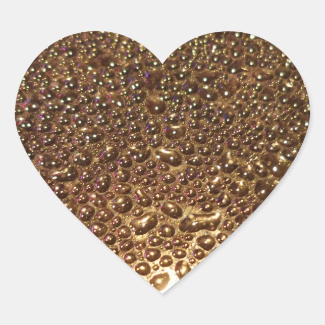 Water Drops Heart Sticker (Front)