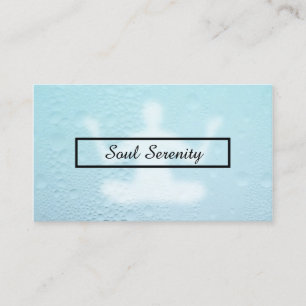 water drops meditation business card
