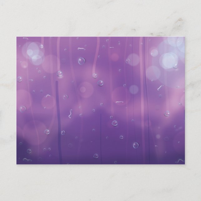 Water Drops on a window. Postcard (Front)