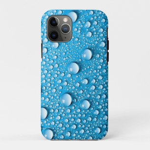 Water Drops on Blue   Custom Phone Case