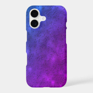 Water drops on blue pink metal