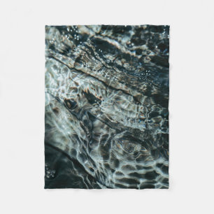 Water drops on body of water fleece blanket