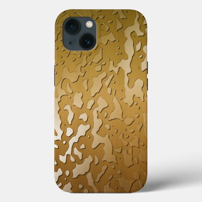 Water Drops on Copper Brushed Metal Case-Mate iPhone Case (Back)