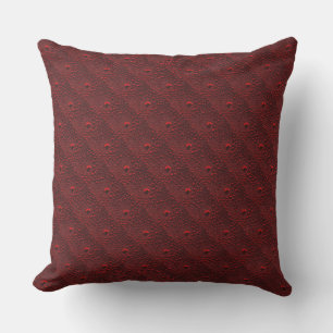 Water Drops on Crimson Metal Cushion
