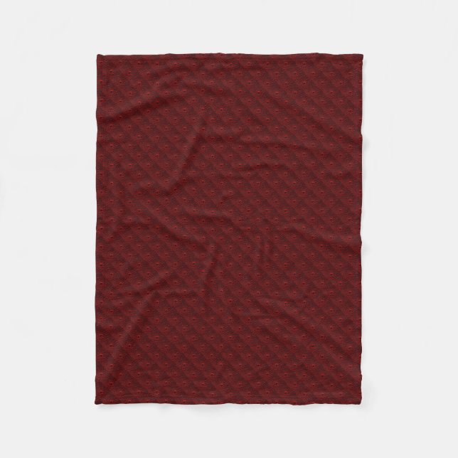 Water Drops on Crimson Metal Fleece Blanket (Front)