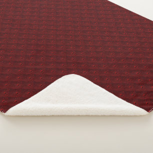Water Drops on Crimson Metal Sherpa Blanket