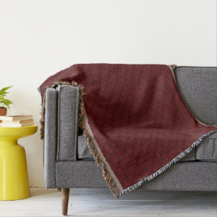 Water Drops on Crimson Metal Throw Blanket