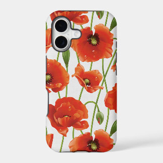 water drops on cute poppies