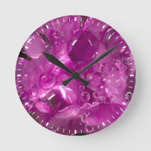 Water drops on flower, California Round Clock