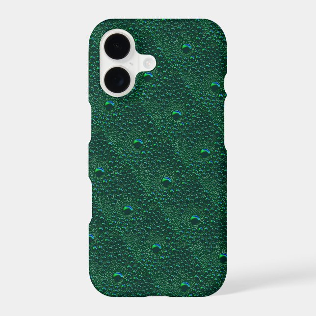 Water Drops on Green Metal (Back)