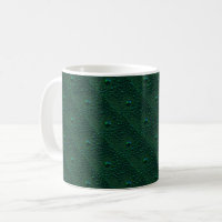 Water Drops on Green Metal