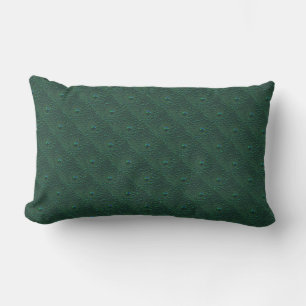Water Drops on Green Metal Lumbar Cushion