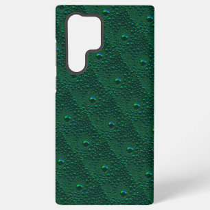Water Drops on Green Metal Samsung Galaxy Case