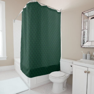 Water Drops on Green Metal Shower Curtain