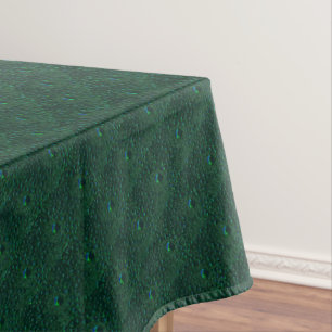 Water Drops on Green Metal Tablecloth