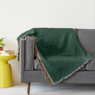Water Drops on Green Metal Throw Blanket