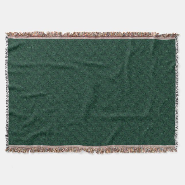 Water Drops on Green Metal Throw Blanket (Front)