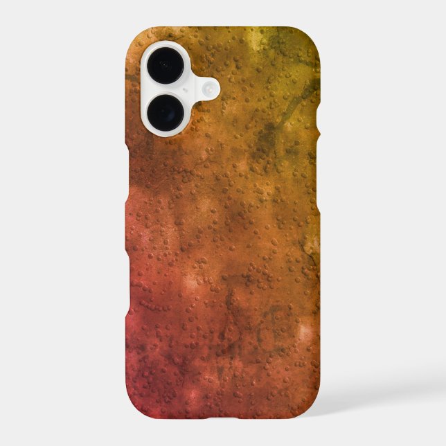 Water drops on red brown metal (Back)