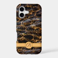 Water drops on sand monogram iphone cases