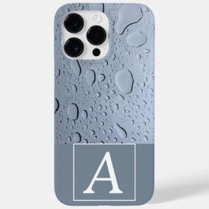 Water Drops Photo Monogram Initials Custom Name Case-Mate iPhone 14 Pro Max Case
