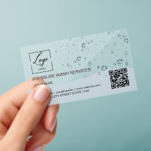 Water drops Pressure wash premium Qr code