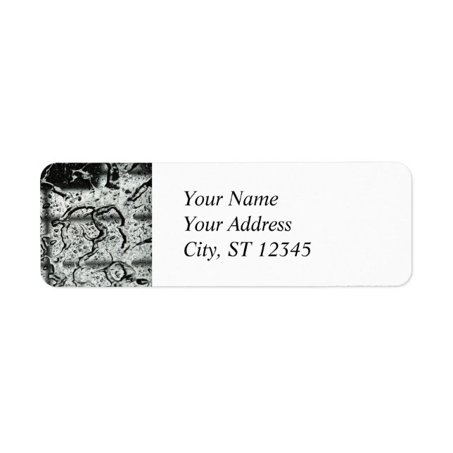 Water Drops Return Address Label (Front)