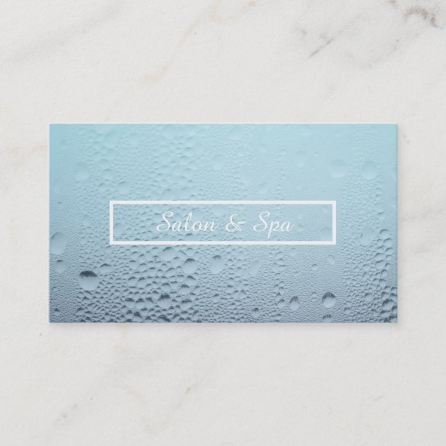 water drops salon and spa template business card (Front)