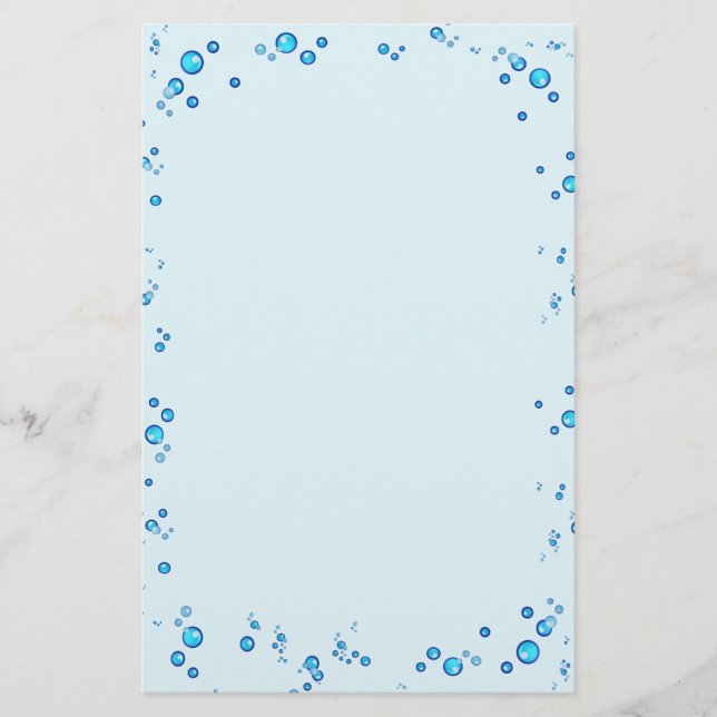 Water Drops Stationery (Front)